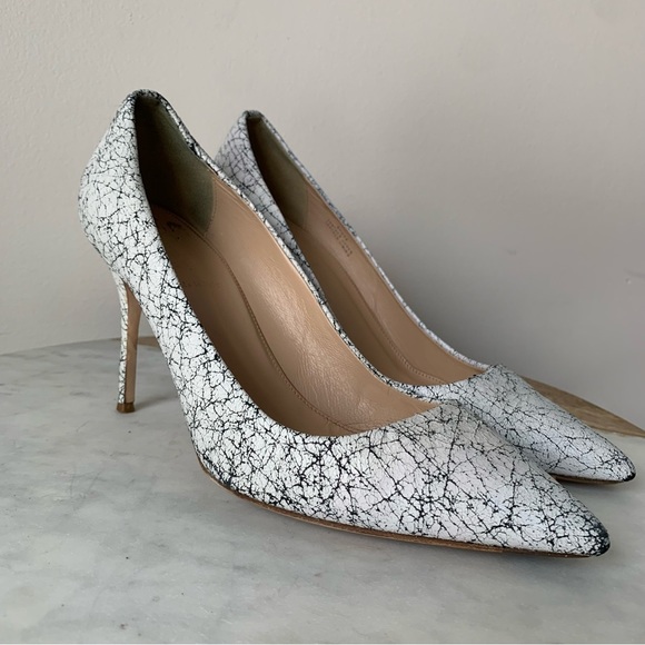 J. Crew Shoes - J.CREW Elsie Pumps Crackled Leather made in Italy heels Size 9.5